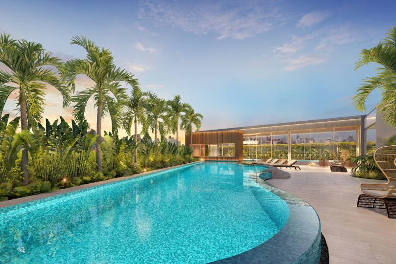 Perspectiva Ilustrada da Piscina