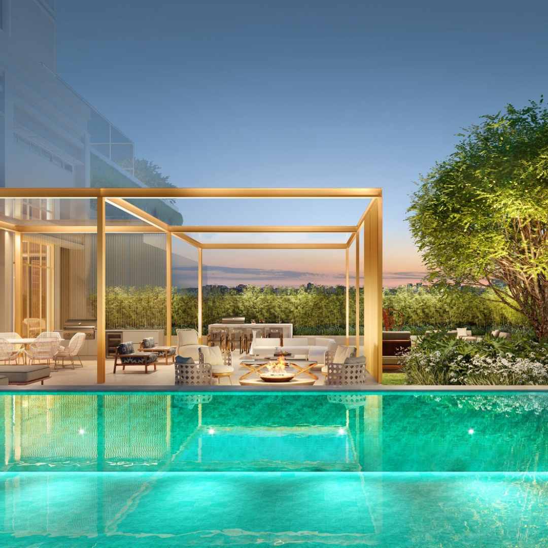 Perspectiva Ilustrada da Piscina Externa