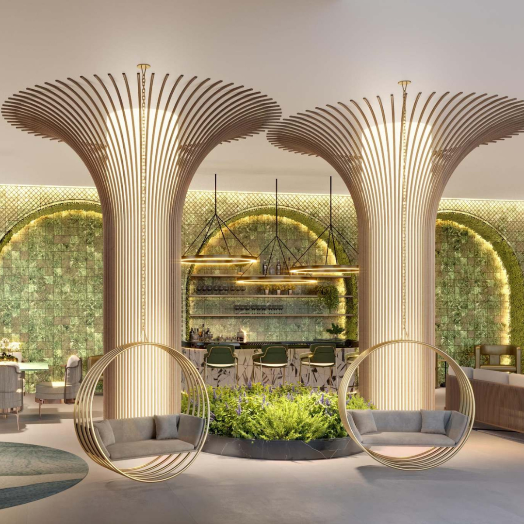 Perspectiva Ilustrada do Lounge Bar