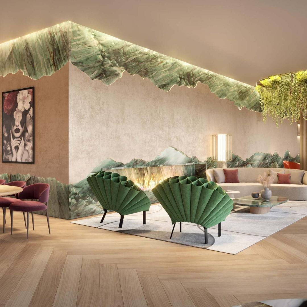 Perspectiva Ilustrada do Party Lounge