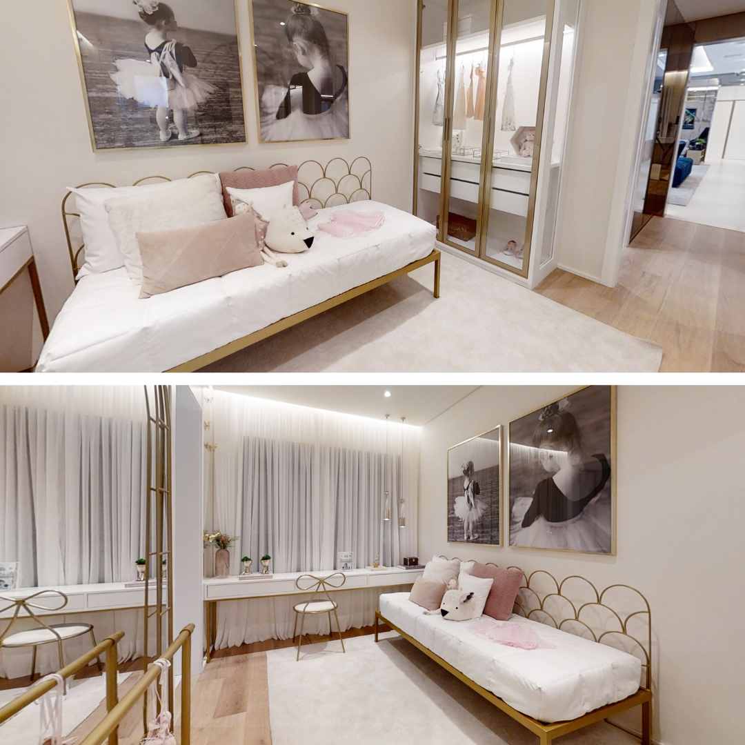 Perspectiva Ilustrada do Living Apartamento 165,5 m²