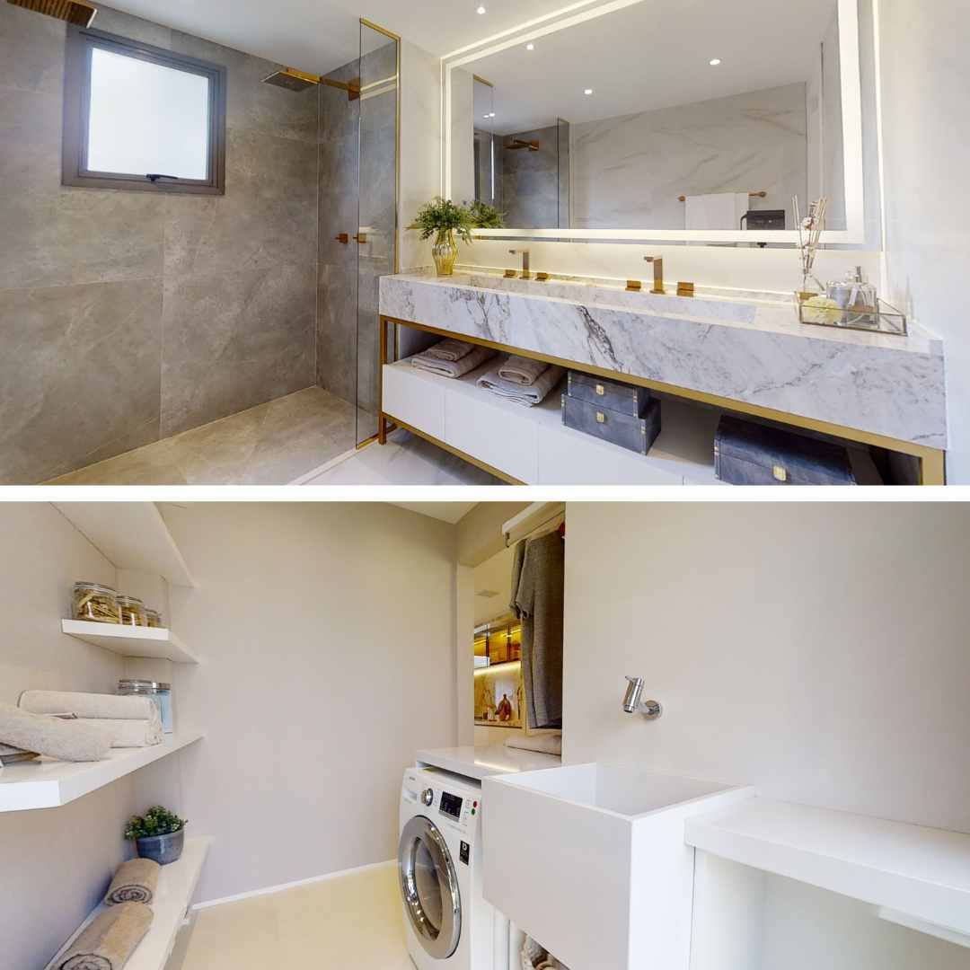 Perspectiva Ilustrada do Living Apartamento 165,5 m²